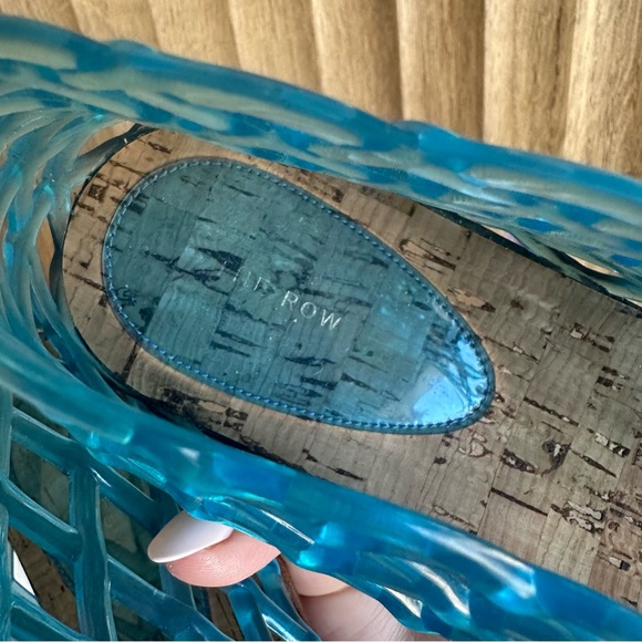 THE ROW Blue Mara Jelly Flat Slip On Sandal Shoes - Picture 9 of 9